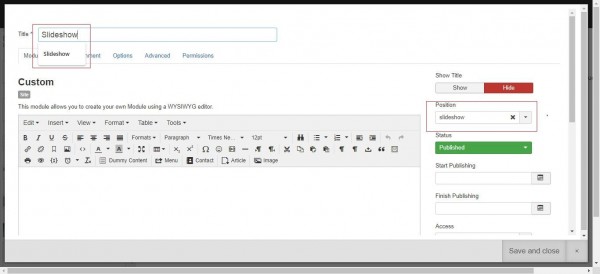 Edit your new Joomla Module