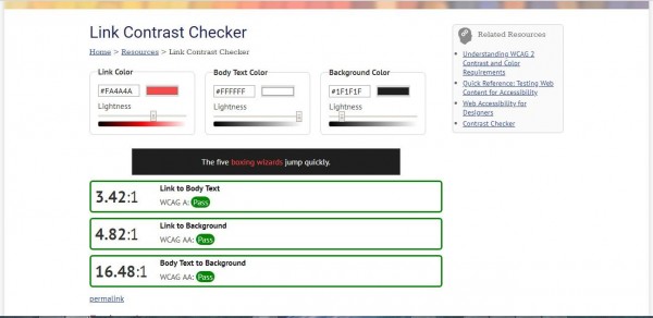 Check website contrasts for your visitors