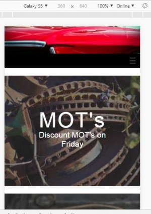 No margins between the module and edge of the screen on a mobile device