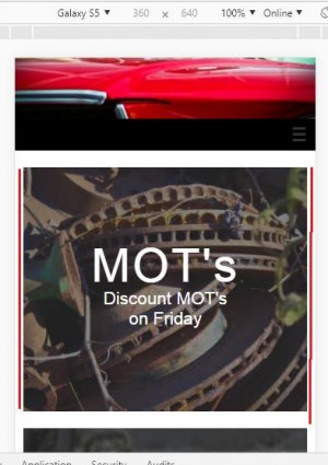 Margins added to Top Row modules on a mobile device