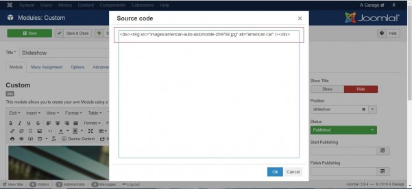 Add the HTML to your Joomla module